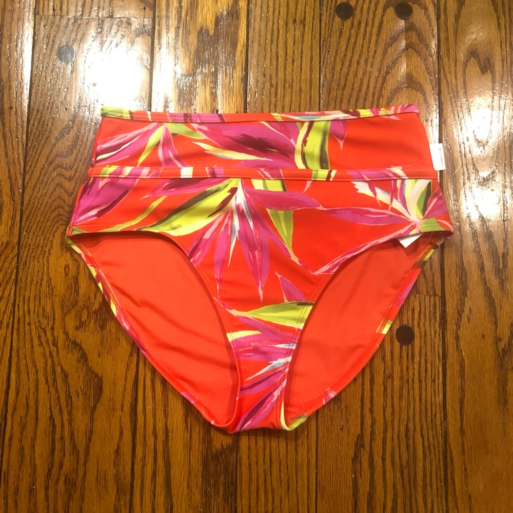 Old Navy Orange Tropical Bikini Bottoms M
